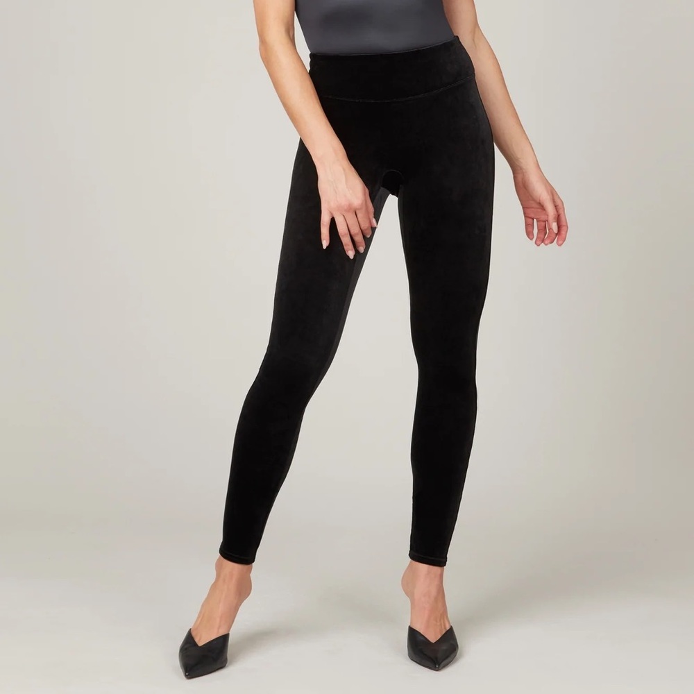SPANX black velvet legging